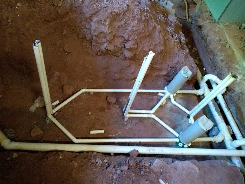 Preparação de tubulações antes da impermeabilização